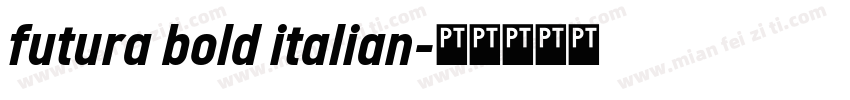 futura bold italian字体转换